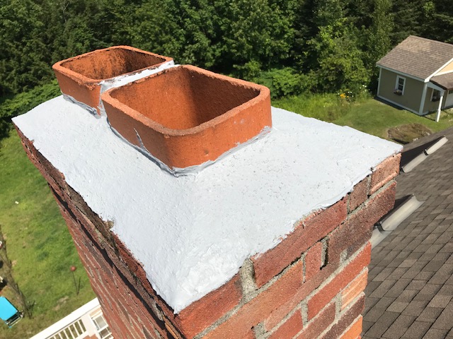 View of a New chimney